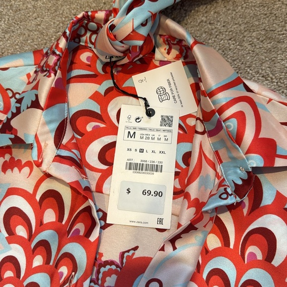 Zara scarf print top - Picture 2 of 5